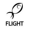 Rocket flight logo