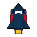 Rocket flying idolated icon