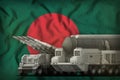 Bangladesh rocket troops concept on the national flag background. 3d Illustration