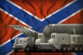 Novorossiya rocket troops concept on the national flag background. 3d Illustration