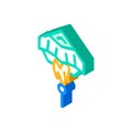 rocket form kite isometric icon vector illustration Royalty Free Stock Photo