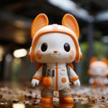 Rocket Garden Figurine: Cute And Stylish Rabbit-like Character Design