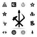 rocket hammer spit icon. Detailed set of communism and socialism icons. Premium graphic design. One of the collection icons for Royalty Free Stock Photo