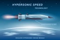 rocket hypersonic speed flight glider realistic cartoon background