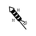 Black solid icon for Rocket, cracker and firework Royalty Free Stock Photo