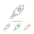Rocket icon. Element of a space multi colored icon for mobile concept and web apps. Thin line icon for website design and developm Royalty Free Stock Photo