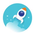 Rocket icon flat vector design. Startup Business