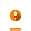 rocket launch icon. trendy target icon for websites, mobile apps and uiux.