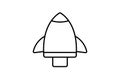 rocket Icon related to space exploration Royalty Free Stock Photo