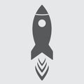 Rocket icon or sign. Start up business symbol. Vector illustration