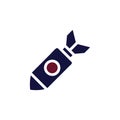 Rocket icon solid maroon navy colour military symbol perfect.(Multiple values