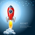 Rocket icon space, vector, illustration, fire, symbol, flame, cartoon, Royalty Free Stock Photo