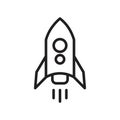 Rocket icon template black color editable. Rocket icon symbol Flat vector illustration for graphic and web design Royalty Free Stock Photo