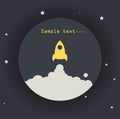 Rocket icon. Vector symbol of the flying missiles Royalty Free Stock Photo