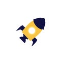 rocket icon on a white background vector ilistrecion Royalty Free Stock Photo