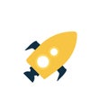 Rocket icon on a white background vector illustration Royalty Free Stock Photo