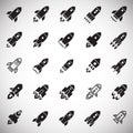 Rocket icons set on white background for graphic and web design, Modern simple vector sign. Internet concept. Trendy symbol for Royalty Free Stock Photo