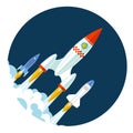 Rocket icons Start Up and Launch Symbol for New