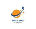 Rocket ilustration logo vector Royalty Free Stock Photo
