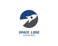Rocket ilustration logo vector Royalty Free Stock Photo