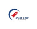 Rocket ilustration logo vector Royalty Free Stock Photo