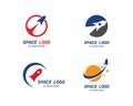 Rocket ilustration logo vector Royalty Free Stock Photo