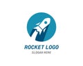 Rocket ilustration logo vector Royalty Free Stock Photo