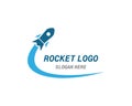Rocket ilustration logo vector Royalty Free Stock Photo