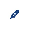 Rocket ilustration logo vector Royalty Free Stock Photo