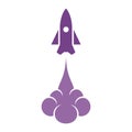 Rocket ilustration logo vector Royalty Free Stock Photo