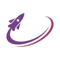 Rocket ilustration logo vector Royalty Free Stock Photo