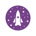 Rocket ilustration logo vector Royalty Free Stock Photo