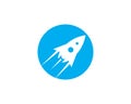 Rocket ilustration logo vector Royalty Free Stock Photo