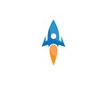 Rocket ilustration logo vector Royalty Free Stock Photo