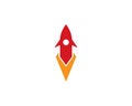 Rocket ilustration logo vector Royalty Free Stock Photo