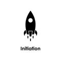rocket, initiation icon. One of business icons for websites, web design, mobile app on white background Royalty Free Stock Photo