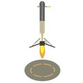 Rocket landing illustration.