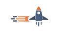Rocket Launch Icon Vector, Space Exploration & Innovation, vector design Generative AI Royalty Free Stock Photo