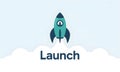 Rocket Launch Illustration Royalty Free Stock Photo