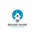 Rocket launch inspiration illustration logo design Royalty Free Stock Photo