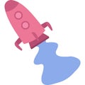 Rocket launch startup icon vector ship start