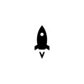 Rocket Launched Icon Logo Template Illustration Design Royalty Free Stock Photo