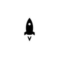 Rocket Launched Icon Logo Template Illustration Design