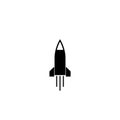 Rocket Launched Icon Logo Template Illustration Design