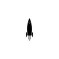 Rocket Launched Icon Logo Template Illustration Design