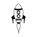 rocket launcher isolated icon Royalty Free Stock Photo