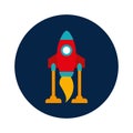 rocket launcher isolated icon Royalty Free Stock Photo