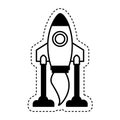 rocket launcher isolated icon Royalty Free Stock Photo