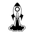 Rocket launcher isolated icon Royalty Free Stock Photo