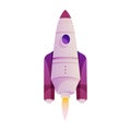 Rocket launching, spaceship in space Royalty Free Stock Photo